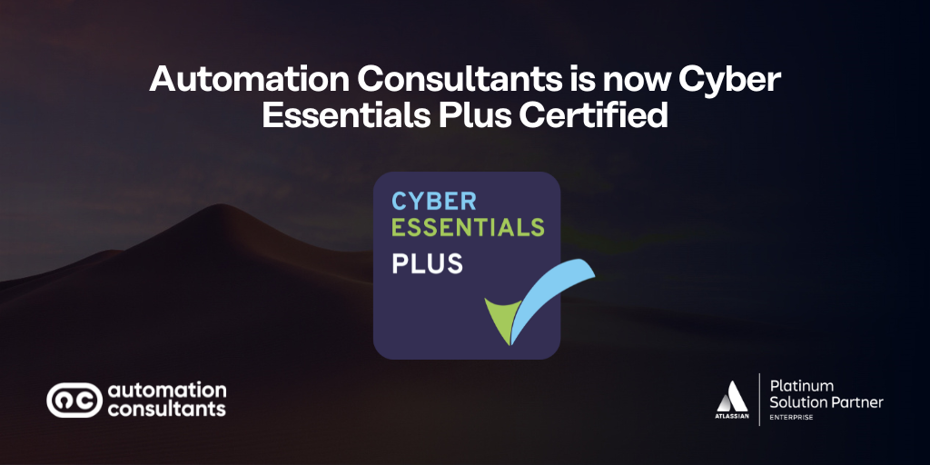 Automation Consultants is now Cyber Essentials Plus Certified