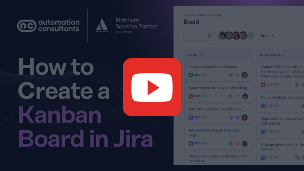 How to create a Kanban board in Jira | YouTube tutorial by Automation Consultants